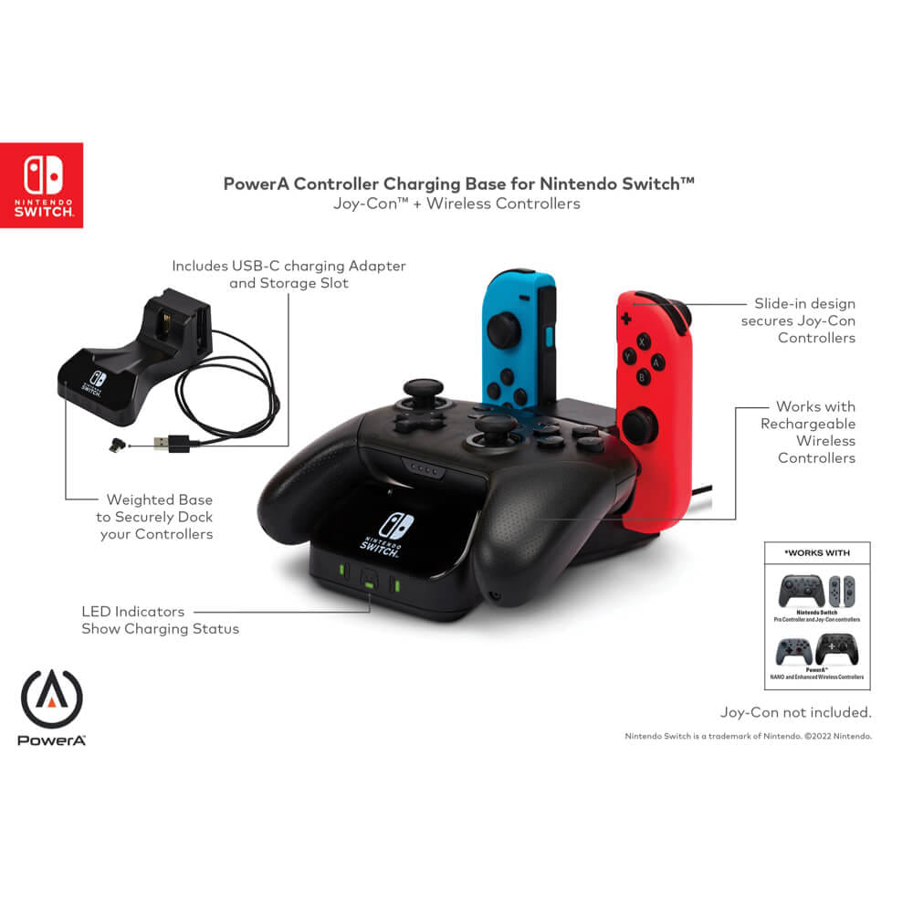 แท่นชาร์จคอนโทรลเลอร์ POWERA CONTROLLER CHARGING BASE สำหรับ NINTENDO SWITCH